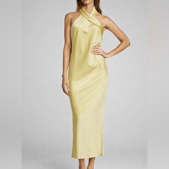 ANTONIO MELANI Dresses & Skirts - 🆕🌼 Antonio Melani Darah Satin Butter Yellow Maxi Dress Size 16 Formal Gown Chic